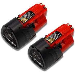 2-حزمة 4.0Ah 12V بطارية ليثيوم أيون بديلة متوافقة مع أدوات Milwaukee M12 اللاسلكية - تناسب الموديلات 48-11-2420 48-11-2440 48-11-2402 48-11-2411 48-11-2412 in Kuwait