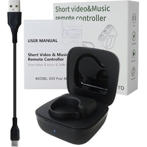 [2026 New] for TikTok Scrolling Ring Remote Control, Bluetooth Camera Shutter Remote, E-Book App Page Turner, Compatible for iPhone iPad iOS Android (Black) in Saudi Arabia