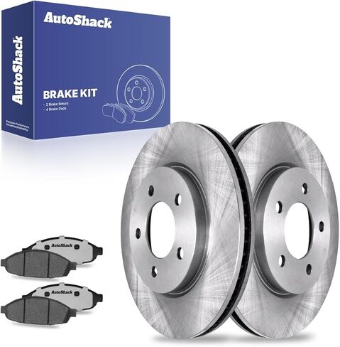AutoShack Front Brake Rotors Ceramic Brake Pads | Replacement for 2004-2008 Chrysler Pacifica 3.5L 3.8L 4.0L V6 AWD FWD | 6-PC Brake Kit in Saudi Arabia