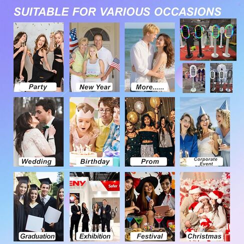 Photo Booth Shell Compatible with iPad Tablet 10.2'' 10.5’’ 10.9'' 11'' 12.9'' 13'' Selfie Protable iPad Photo Booth Machine with Flight Case for Parties Wedding Rental (Black, Photo Booth Machine) in Saudi Arabia