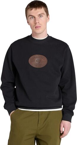 Timberland Men's Leather Badge Crewneck Sweatshirt in Saudi Arabia
