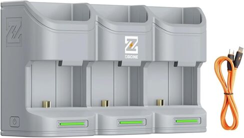 جراب شحن سريع ZGCINE PC3-LPE6 PD ثلاثي الفتحات لبطاريات LP-E6/E6N/E6NH/E6P المتوافقة مع Canon 5D Mark II، 5D Mark III، 5D Mark IV، 5DS، 5DS R، 60D، 70D، 80D، 6D، 6D Mark II، 7D، و7D Mark II in Kuwait
