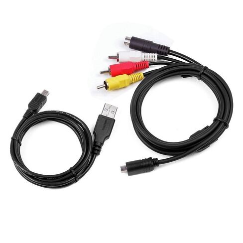 MaxLLTo AV A/V TV Video + كابل مزامنة بيانات USB لكاميرا الفيديو Sony Handycam DCR-SX34/E/R/L in Kuwait