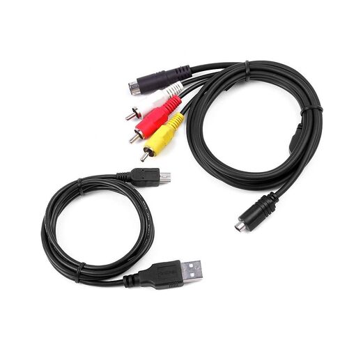 MaxLLTo AV A/V TV Video + كابل مزامنة بيانات USB لكاميرا الفيديو Sony Handycam DCR-SX34/E/R/L in Kuwait