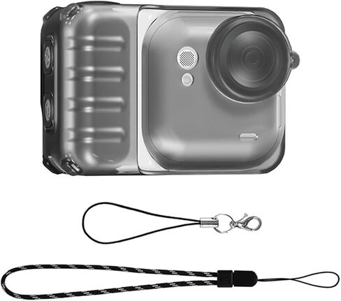 LICHIFIT TPU Protective Case Cover for Insta360 Go Ultra Camera and Action Pod Shell Skin Housing Protection Accessories with Hand Strap and Lens Cap Anti-Lost Lanyard in Saudi Arabia