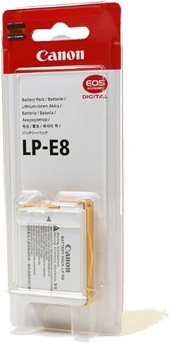 حزمة بطارية Canon LP-E8 لكاميرات Canon Digital Rebel T2i وT3i الرقمية SLR (عبوة بيع بالتجزئة) in Kuwait