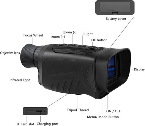 High Resolution Birding with Build in Night Views Systems Compacts Design for Hiking Camping Wildlife Observation Digital Birding in Kuwait