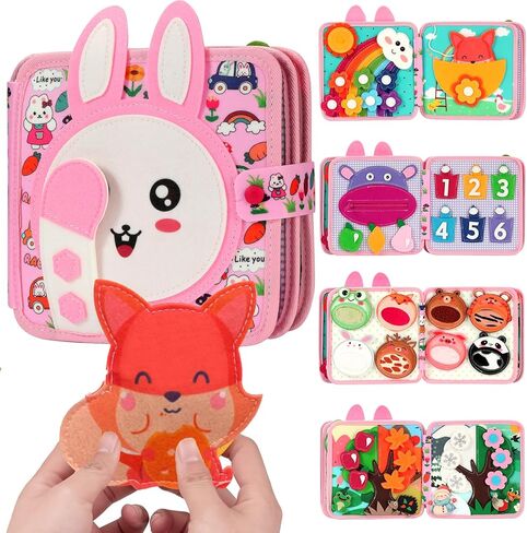 كتاب مزدحم للأطفال الصغار 1-3 ، وشعر بالهدوء مشغول للأطفال الصغار ، ومونتيسوري في مرحلة ما قبل المدرسة الأنشطة التعليمية للعبة هدية للأطفال in Kuwait