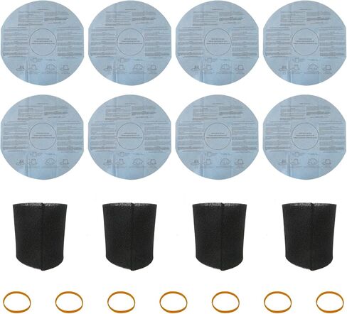 مرشحات جافة احترافية و4 قطع 90585 مجموعة مرشح الأكمام الرغوية لمتجر 1 جالون فاك ميني 2011600(2E200) 1x1 فاك 2010100، تتضمن 6 أشرطة الاحتفاظ in Kuwait