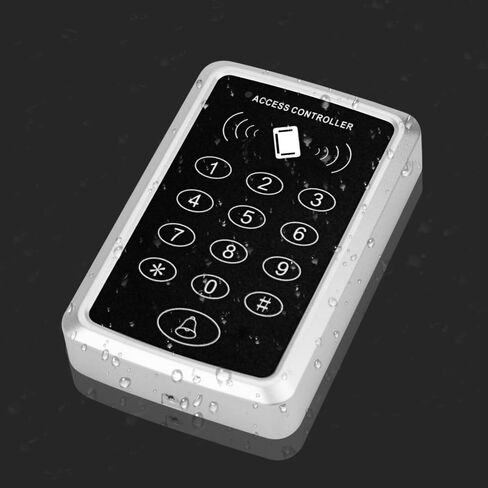 Access Control keypad 125KHZ RFID Controller, 10 125KHz RFID Key fobs, 12V 3A Power Supply, exit Switch Button, Suitable for Home Security System Access Control in Saudi Arabia