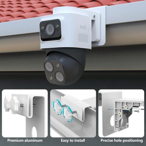 حامل مزراب خارجي من HOLACA لنظام الأمان eufy PoE NVR S4 Max وكاميرا eufy Security eufyCam S4 الشمسية، eufy PoE Bullet-PTZ Cam S4/S4 Max Mount in Kuwait