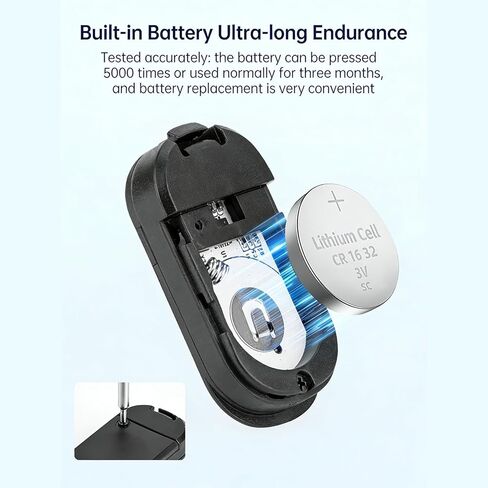 جهاز تحكم عن بعد لاسلكي من Yunseity لكاميرا الحركة 5.0 نطاق 10 متر متوافق مع 360 ONE RS GO 3S ACE Pro X3 X4 X5 مع بطارية مدمجة مقاومة للماء IPX4 in Saudi Arabia