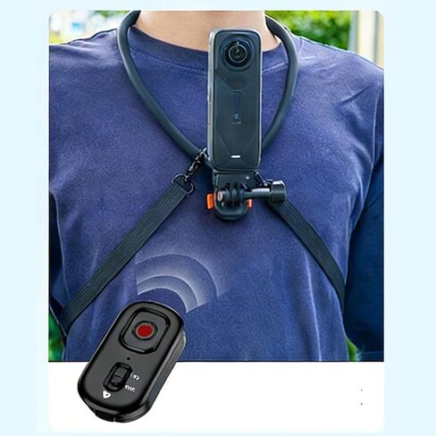 جهاز تحكم عن بعد لاسلكي من Yunseity لكاميرا الحركة 5.0 نطاق 10 متر متوافق مع 360 ONE RS GO 3S ACE Pro X3 X4 X5 مع بطارية مدمجة مقاومة للماء IPX4 in Saudi Arabia