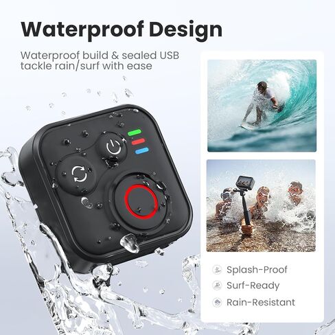 LICHIFIT Bluetooth Remote Controller for Insta360 X5 /X4 /X3/ Ace Pro 2 / GO 3S for GoPro Hero 13/12/11/10/9/ Max 2 /Mini Camera and Smartphone Waterproof Wireless Smart Remote Control 50m Range in Saudi Arabia