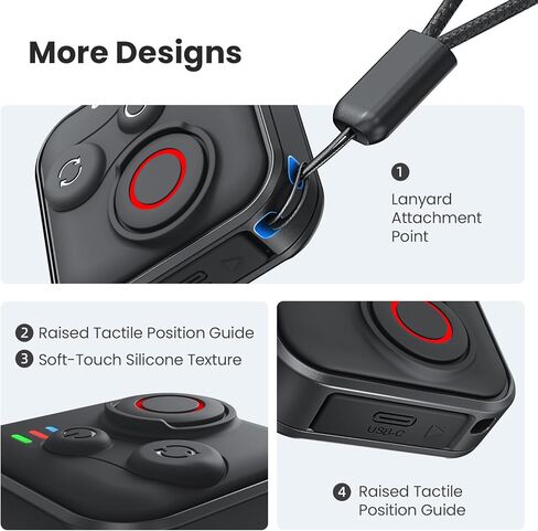 LICHIFIT Bluetooth Remote Controller for Insta360 X5 /X4 /X3/ Ace Pro 2 / GO 3S for GoPro Hero 13/12/11/10/9/ Max 2 /Mini Camera and Smartphone Waterproof Wireless Smart Remote Control 50m Range in Saudi Arabia