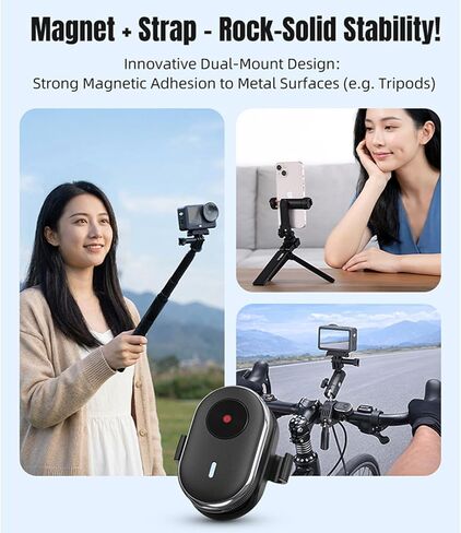 LICHIFIT Universal Bluetooth Remote Controller for DJI Osmo 360 /Action 6 for Insta360 X5/ ACE PRO 2/GO Ultra for GoPro Hero 13/Max 2 Camera Smartphone Waterproof Mini Wireless Smart Remote Control in Saudi Arabia