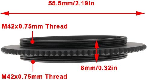 2 قطعة M42 ذكر إلى M42 ذكر محول حلقة سبائك الألومنيوم مزدوجة الجانب T2 ذكر اقتران M42x0.75mm للتلسكوب in Saudi Arabia