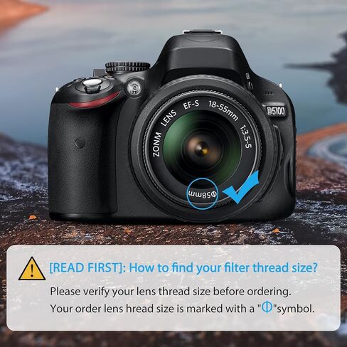 فلتر عدسة ARTCISE 77 مم ستار فلتر 6 نقاط لكاميرا DSLR، فلتر تأثير Starburst للتصوير الفوتوغرافي الليلي، خطوط الضوء، مناظر المدينة وأضواء العطلات (82 مم) in Saudi Arabia