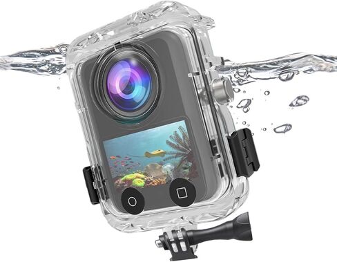 حافظة غوص غير مرئية بطول 131 قدمًا لـ DJI OSMO 360، ملحقات لـ DJI OSMO 360 حافظة مقاومة للماء مع عدسة بصرية غير عمياء بزاوية 360 درجة، مصنوعة من مادة البولي كربونات الصلبة in Saudi Arabia