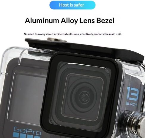 Waterproof Housing Case for GoPro Hero 13/12/11/10/9, Underwater Diving Protective Shell with Aluminum Alloy Lens Bezel, Clear High Light Transmission Camera Accessories in Saudi Arabia