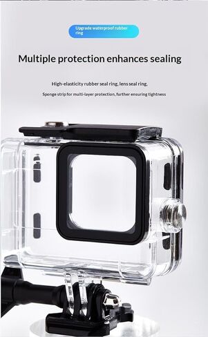 Waterproof Housing Case for GoPro Hero 13/12/11/10/9, Underwater Diving Protective Shell with Aluminum Alloy Lens Bezel, Clear High Light Transmission Camera Accessories in Saudi Arabia