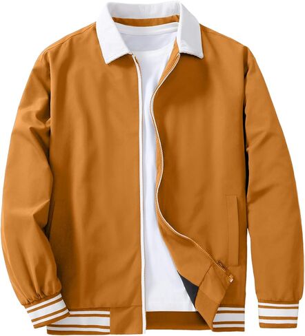 جاكيت بومبر رجالي كاجوال أنيق وخفيف الوزن مضاد للرياح جاكيتات عصرية in Kuwait