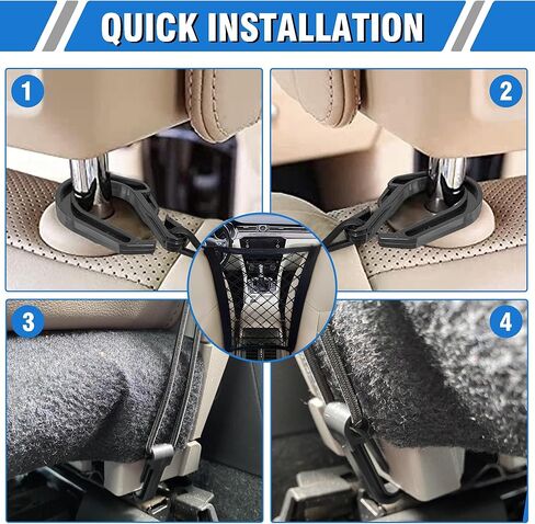 Dog Car Net Barrier - Car Barrier for Dogs & Kids Safety -Stretchable Dog Net for car - Universal Fit for Cars, SUVs,Trucks -Easy to Install - Divider for Driving Safely with Children & Pets in Saudi Arabia