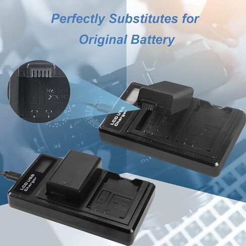 بطارية بديلة MULS EN-EL25 وشاحن USB مزدوج لكاميرات Ni kon Z50، Z 50، Z fc الرقمية المتوافقة مع بطارية Ni kon EN-EL25 ENEL25،EN-EL25a 4241 7.6V 1350mAh 10.26Wh in Saudi Arabia