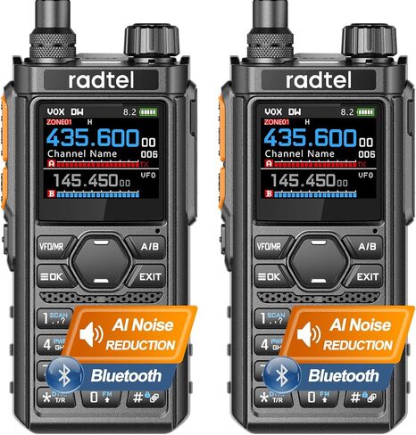 Radtel RT-910B 5W Multi-Band Ham Radio Handheld Walkie Talkie, 6 Meter Amateur Radio with 960 Channels, AM/FM Two-Way Radio, Type-C Charging, Spectrum Scan (Bluetooth Version) in Kuwait