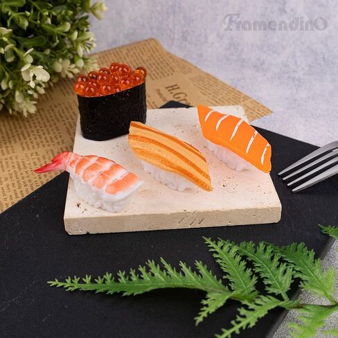 Framendino, 8 Pack Artificial Susi Fake Sushi Simulated Onigiri Realistic Food Model Lifelike Props for Decoration Display Photography in Saudi Arabia