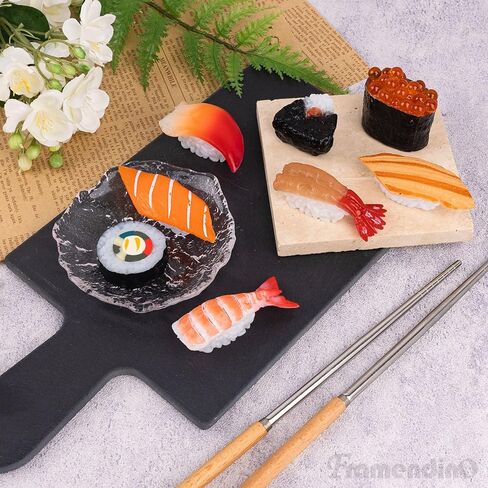 Framendino, 8 Pack Artificial Susi Fake Sushi Simulated Onigiri Realistic Food Model Lifelike Props for Decoration Display Photography in Saudi Arabia