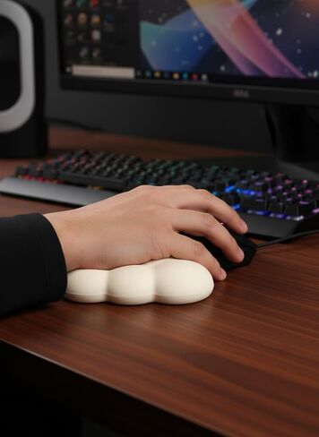 Hand Protection Cloud Mouse Pad and Keyboard Wrist Rest with Wrist Support Silicone Keyboard Hand Rest Pad V Blue in Saudi Arabia