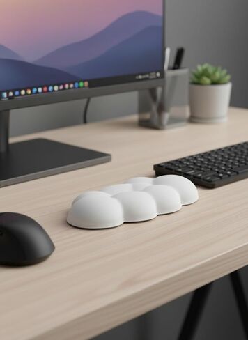Hand Protection Cloud Mouse Pad and Keyboard Wrist Rest with Wrist Support Silicone Keyboard Hand Rest Pad V Blue in Saudi Arabia