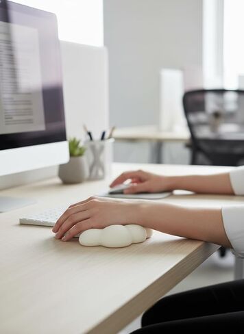 Hand Protection Cloud Mouse Pad and Keyboard Wrist Rest with Wrist Support Silicone Keyboard Hand Rest Pad V Blue in Saudi Arabia