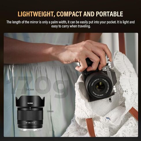 VILTROX 35mm f1.7 Fuji XF, AF 35mm F1.7 X- Mount Lens for X Mount APS-C Large Aperture Auto Focus Prime Lens for X-T4 X-S10 X-T30 X-E4 X-H2 X-H2S X-T3 X-A7 X-E2 in Saudi Arabia
