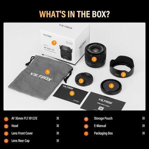 VILTROX 35mm f1.7 Fuji XF, AF 35mm F1.7 X- Mount Lens for X Mount APS-C Large Aperture Auto Focus Prime Lens for X-T4 X-S10 X-T30 X-E4 X-H2 X-H2S X-T3 X-A7 X-E2 in Saudi Arabia