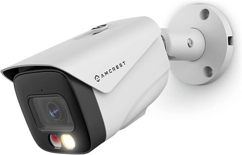 كاميرا Amcrest UltraHD 4K (8MP) IP PoE AI، FOV 129°، رؤية ليلية ملونة 49 قدمًا، كاميرا رصاصة خارجية للأمان، كشف الإنسان والمركبات، رادع نشط، 4K @15 إطارًا في الثانية، (REP-IP8M-2796EW-AI) (متجدد) in Kuwait