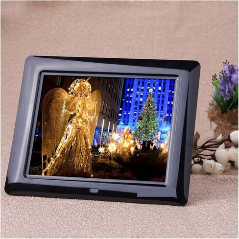 إطار صور رقمي 8 بوصة إطار صور رقمي TFT LCD شاشة صورة ساعة MP3 MP4 مشغل أفلام مع جهاز تحكم عن بعد (أسود) in Kuwait