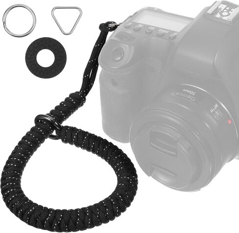 Universal Camera Wrist Strap,Braided Camera Hand Strap with Safety Connector Compatible for DSLR Mirrorless Cameras in Saudi Arabia