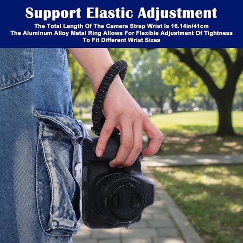 Universal Camera Wrist Strap,Braided Camera Hand Strap with Safety Connector Compatible for DSLR Mirrorless Cameras in Saudi Arabia
