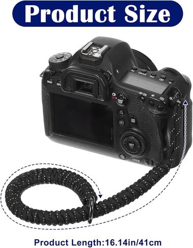 Universal Camera Wrist Strap,Braided Camera Hand Strap with Safety Connector Compatible for DSLR Mirrorless Cameras in Saudi Arabia