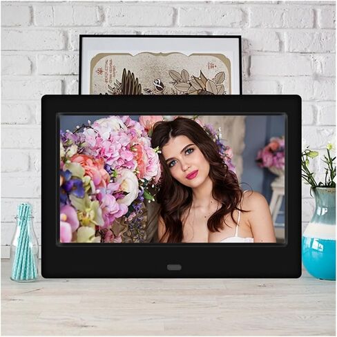 إطار صور رقمي 7 بوصات HD LED إطار صور رقمي MP3 MP4 مشغل أفلام يدعم USB/MMC/SD/MS بطاقة 800 * 480 صورة ذكية (أبيض) in Saudi Arabia