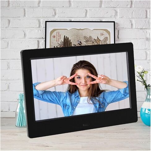 إطار صور رقمي 7 بوصات HD LED إطار صور رقمي MP3 MP4 مشغل أفلام يدعم USB/MMC/SD/MS بطاقة 800 * 480 صورة ذكية (أبيض) in Saudi Arabia
