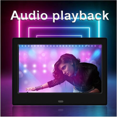 إطار صور رقمي 7 بوصات HD LED إطار صور رقمي MP3 MP4 مشغل أفلام يدعم USB/MMC/SD/MS بطاقة 800 * 480 صورة ذكية (أبيض) in Saudi Arabia