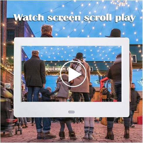 إطار صور رقمي 7 بوصات HD LED إطار صور رقمي MP3 MP4 مشغل أفلام يدعم USB/MMC/SD/MS بطاقة 800 * 480 صورة ذكية (أبيض) in Saudi Arabia