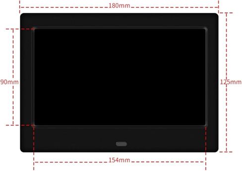 إطار صور رقمي 7 بوصات HD LED إطار صور رقمي MP3 MP4 مشغل أفلام يدعم USB/MMC/SD/MS بطاقة 800 * 480 صورة ذكية (أبيض) in Saudi Arabia