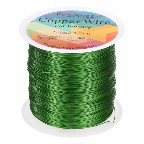 HARFINGTON Wire 328ft Length 26 Gauge Copper Craft Jewelry Wrapping Wire Tarnish Resistant Beading for Jewelry Making Supplies Crafting, Blue in Saudi Arabia