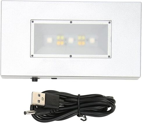 قاعدة حامل إضاءة LED من plplaaoo تعمل بمنفذ USB وأوضاع إضاءة متعددة وقاعدة عرض إضاءة مستطيلة موفرة للطاقة لعرض الفضة الكريستالية مادة ABS مقاس 12 بوصة in Saudi Arabia