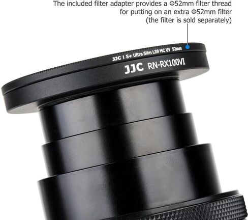 JJC Lens Fitler Adapter with Auto Lens Cap for Sony ZV-1 ZV1 ZV-1 II ZV1II Digital Camera, Compact & Lightweight in Saudi Arabia