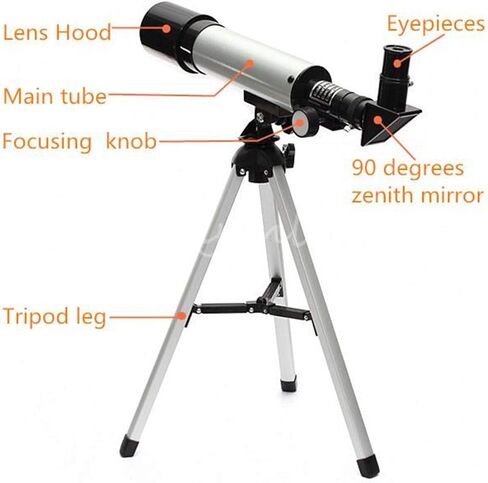 Professional HD Telescope Astronomical Monocular with Tripod Refractor Spyglass Zoom High Power Spotting Scopes Powerful in Kuwait